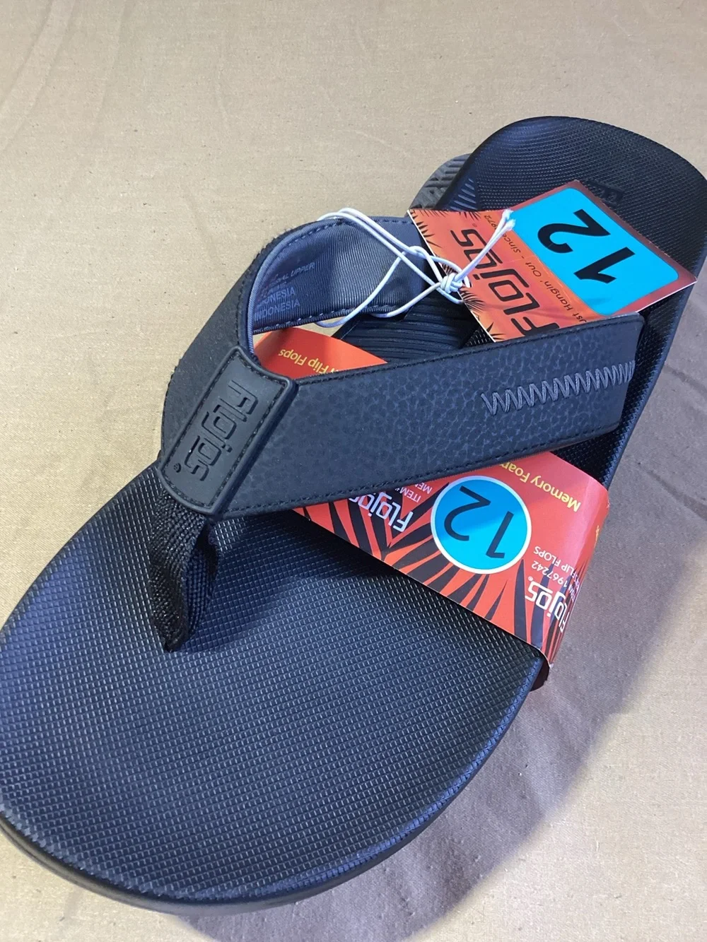 Flojos Memory Foam Flip Flops (Item #1967242) Men's Size 12